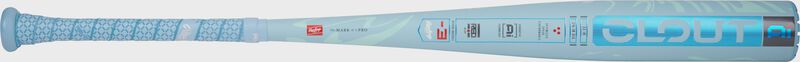 A blue 2025 Rawlings Clout AI BBCOR Bat loading=