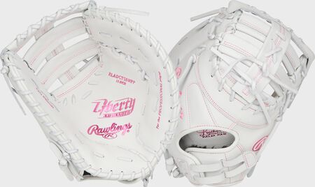 Liberty Advanced Color Series 13 in 1st Base Mitt, White/Pink