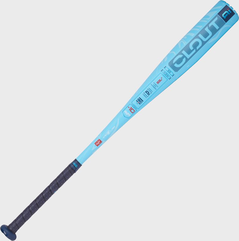 Main image of a blue 2025 Rawlings Clout -10 USA Baseball bat loading=