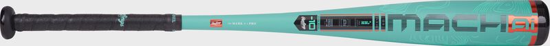Side image of a mint Mach AI -10 USA bat with the Mach AI logo on the barrel loading=