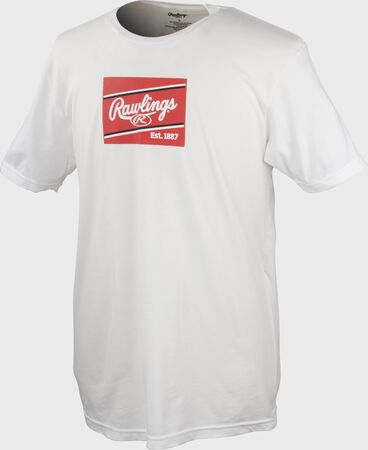 Rawlings Adult White Patch Logo T-Shirt