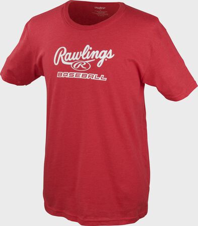 Rawlings Scarlet Script Baseball T-Shirt, Adult & Youth